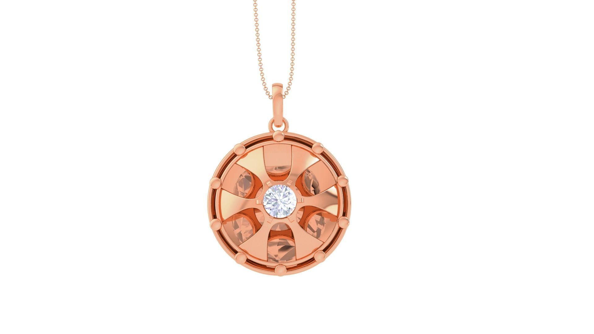 High Jewelry Pendant Earrings Set 3dm stl obj mtl gltf glb 3D print model_23