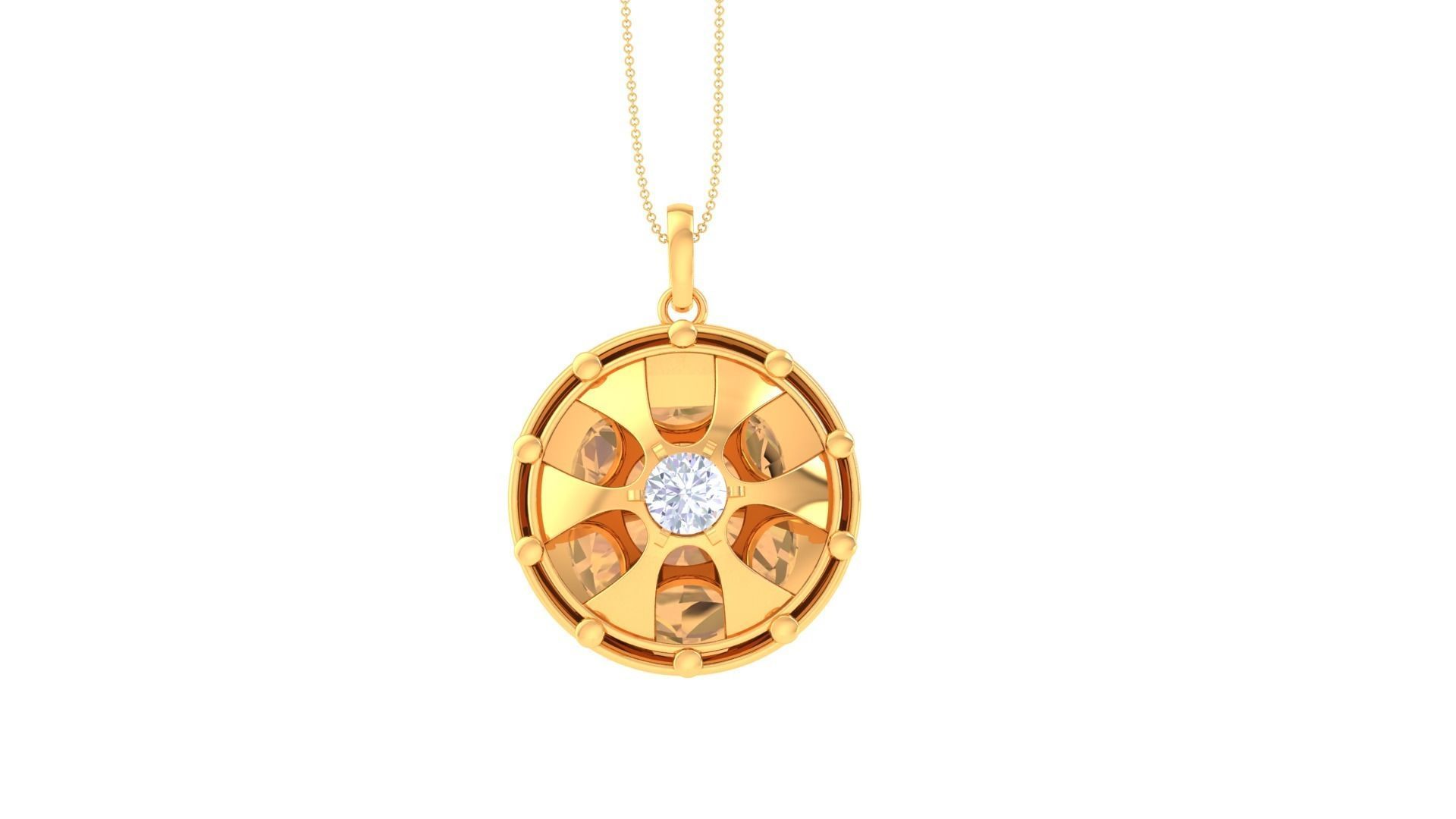 High Jewelry Pendant Earrings Set 3dm stl obj mtl gltf glb 3D print model_24