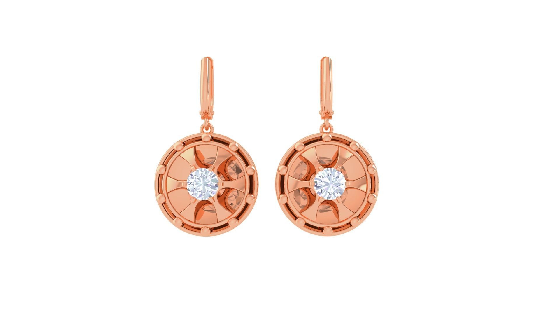 High Jewelry Pendant Earrings Set 3dm stl obj mtl gltf glb 3D print model_11