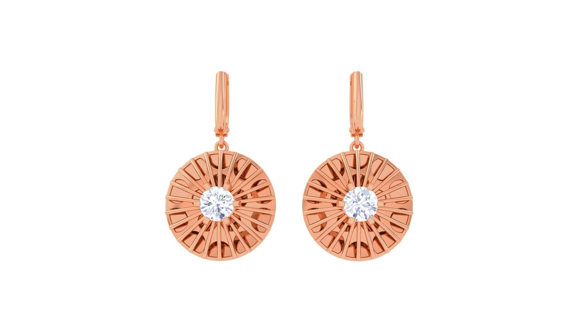 High Jewelry Pendant Earrings Set 3dm stl obj mtl gltf glb 3D print model_12