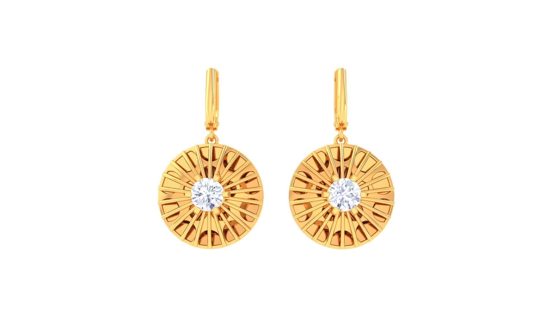 High Jewelry Pendant Earrings Set 3dm stl obj mtl gltf glb 3D print model_10