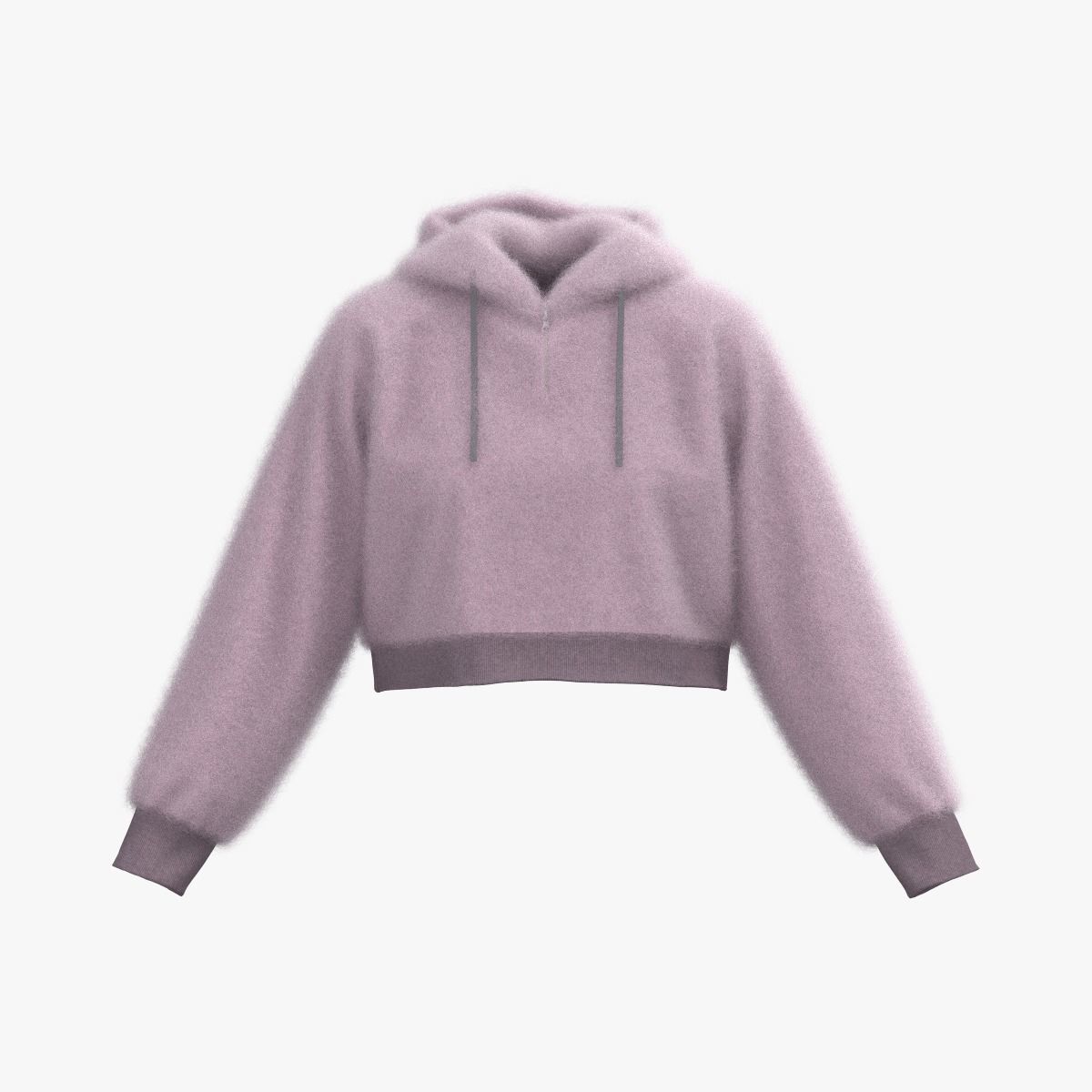 Female raglan crop hoodie 3D model_17
