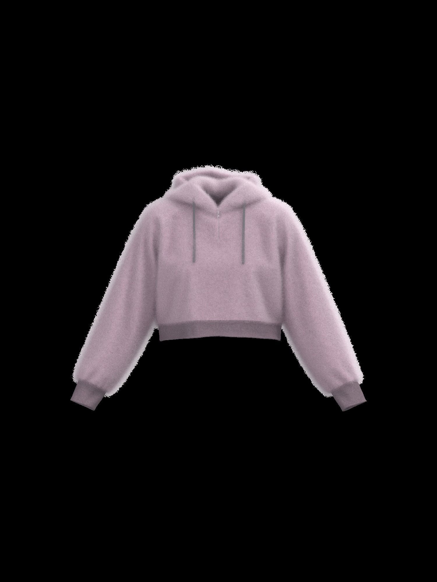 Female raglan crop hoodie 3D model_10