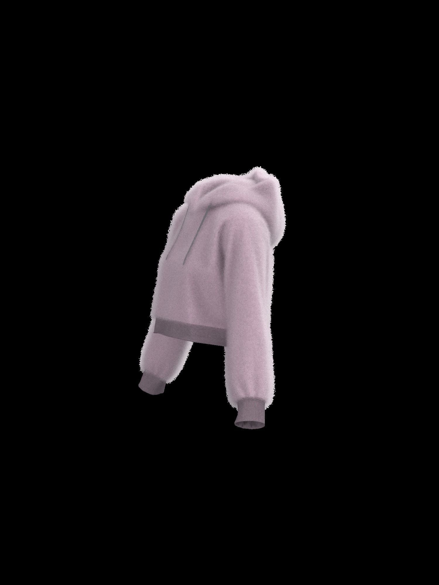 Female raglan crop hoodie 3D model_12