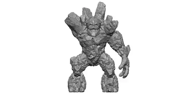 Stone Golem 1 hand Stand 3D print model