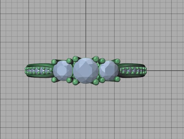 Engagement Solitaire Trellis Rings 3 RING SET 3D Model Collection_21