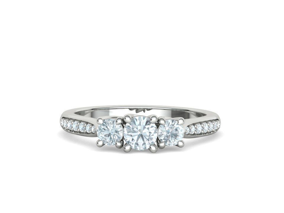 Engagement Solitaire Trellis Rings 3 RING SET 3D Model Collection_19