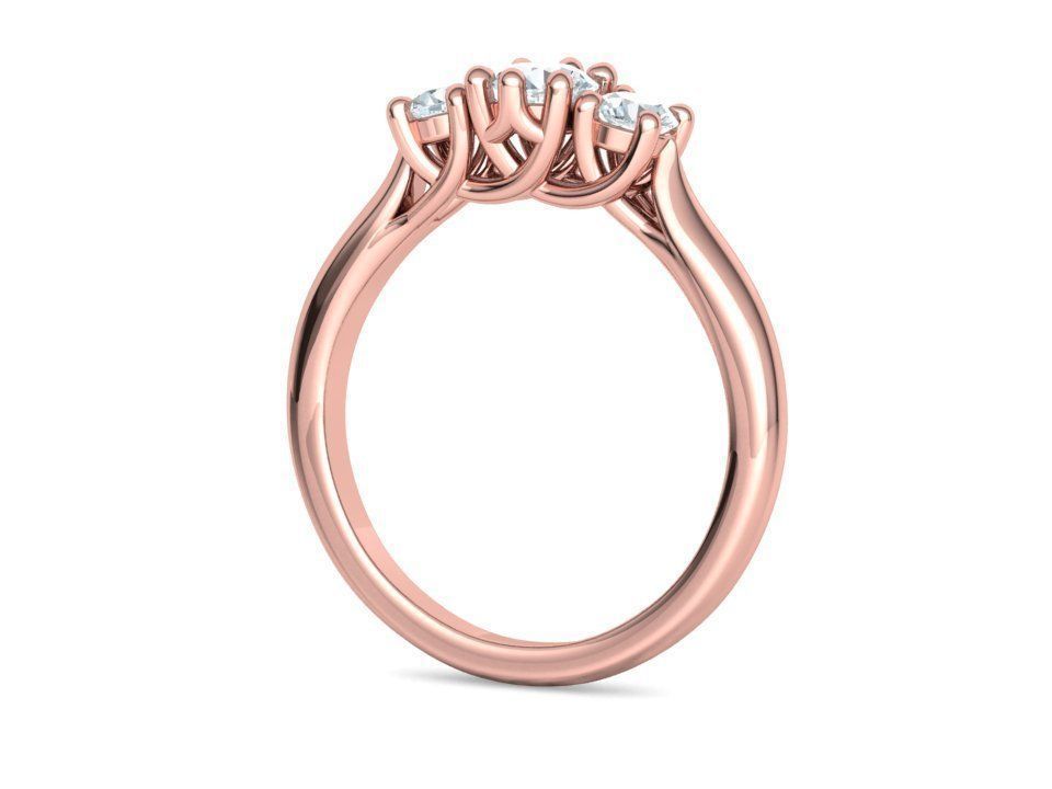 Engagement Solitaire Trellis Rings 3 RING SET 3D Model Collection_35