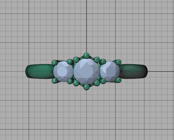 Engagement Solitaire Trellis Rings 3 RING SET 3D Model Collection_25