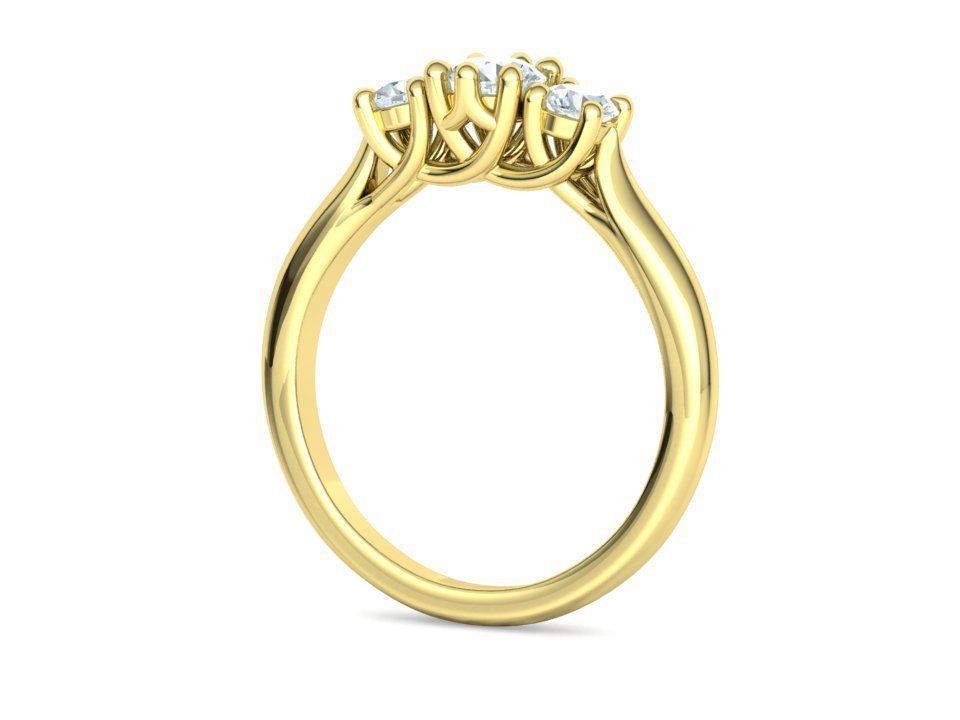 Engagement Solitaire Trellis Rings 3 RING SET 3D Model Collection_36