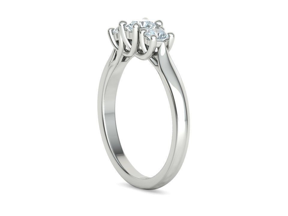 Engagement Solitaire Trellis Rings 3 RING SET 3D Model Collection_40