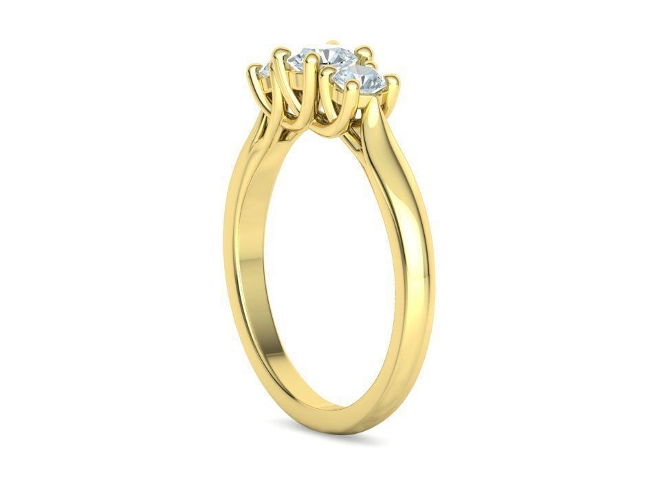 Engagement Solitaire Trellis Rings 3 RING SET 3D Model Collection_39