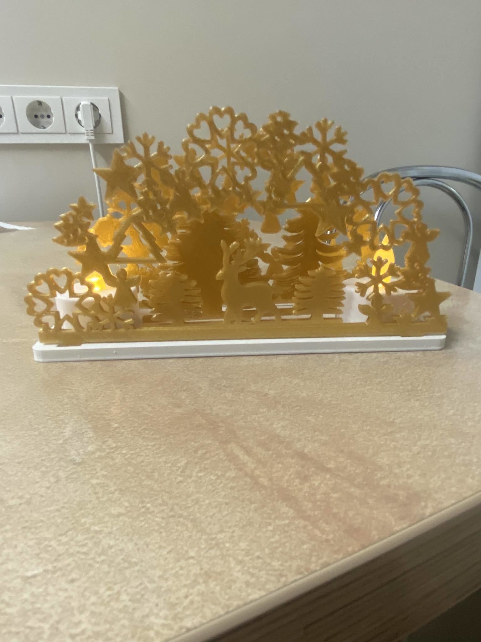 Christmas led tea light decoration 3D print model_1