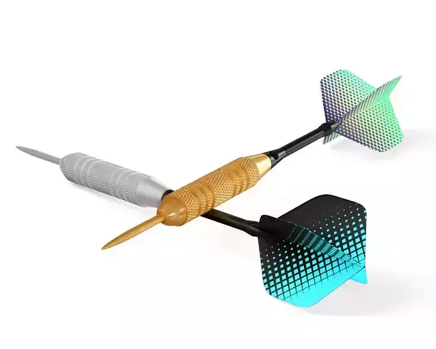 Two Dart Needles 3D model