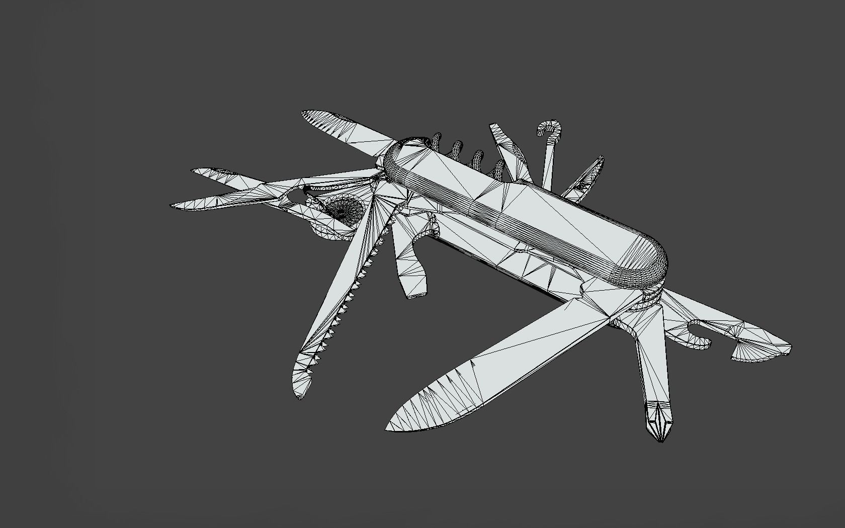 Victorinox multitool knife Low-poly 3D model_4
