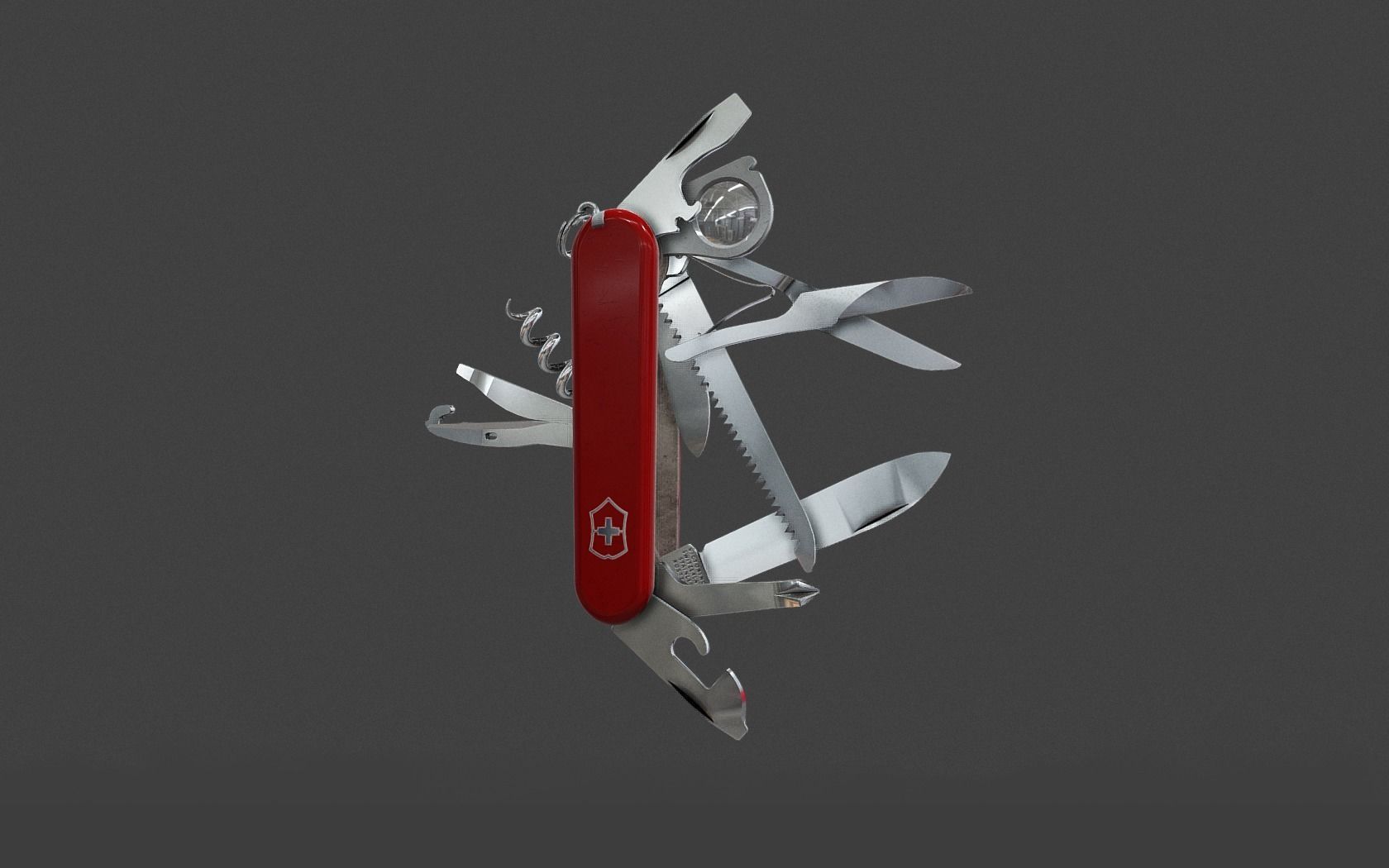 Victorinox multitool knife Low-poly 3D model_10