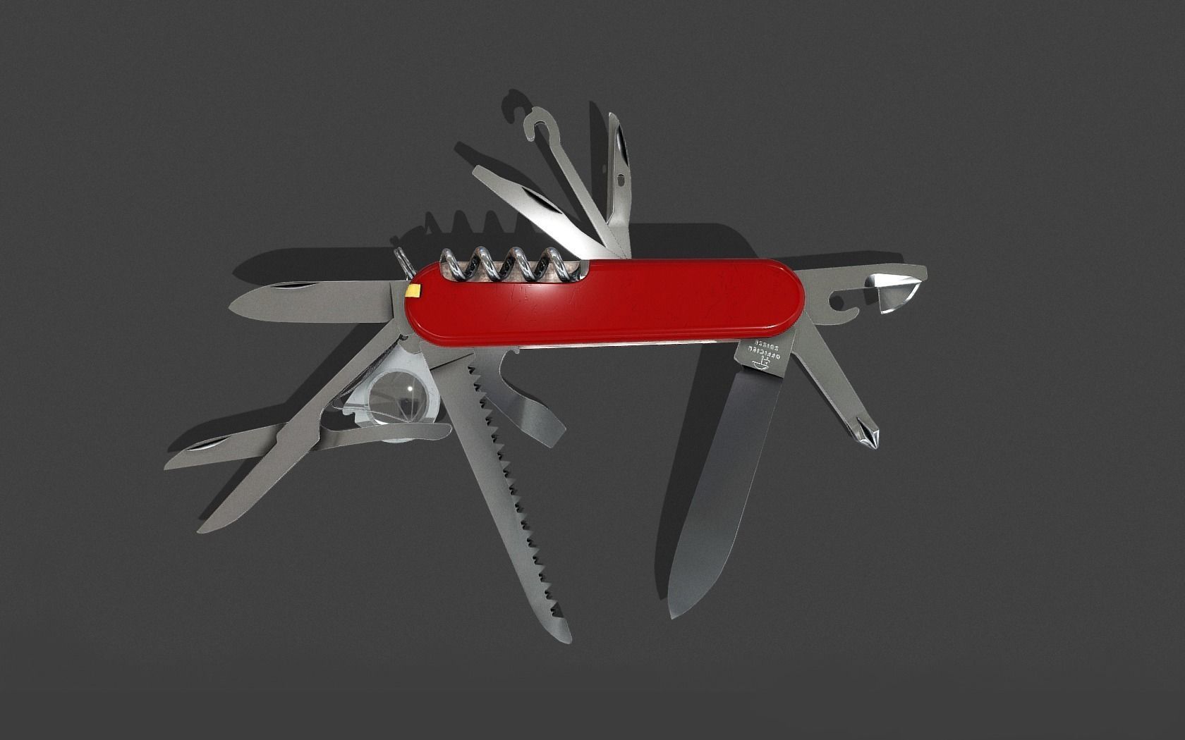 Victorinox multitool knife Low-poly 3D model_3