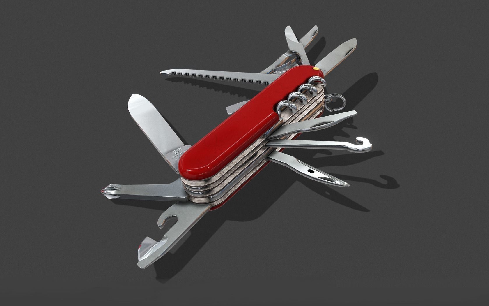 Victorinox multitool knife Low-poly 3D model_2