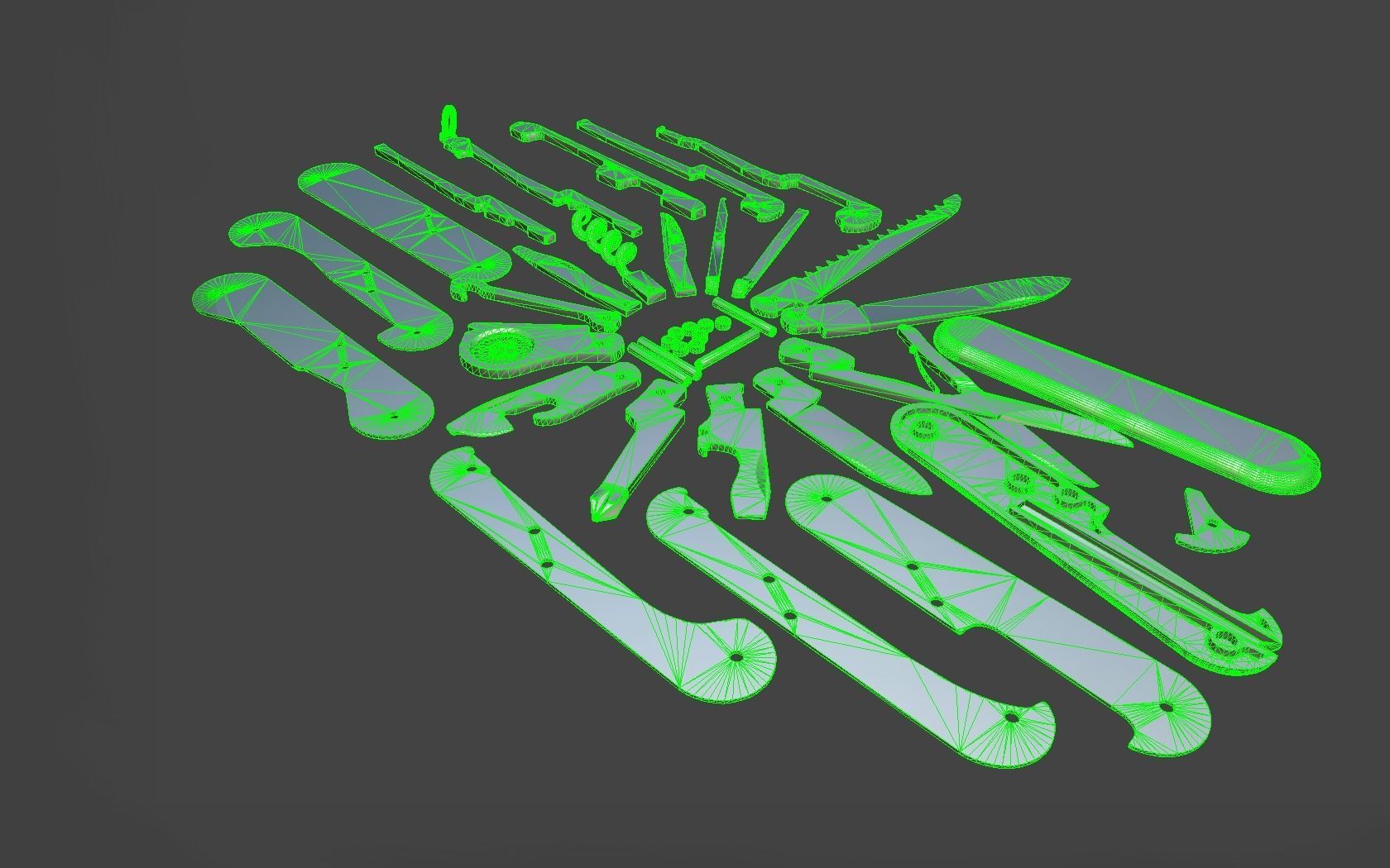 Victorinox multitool knife Low-poly 3D model_8