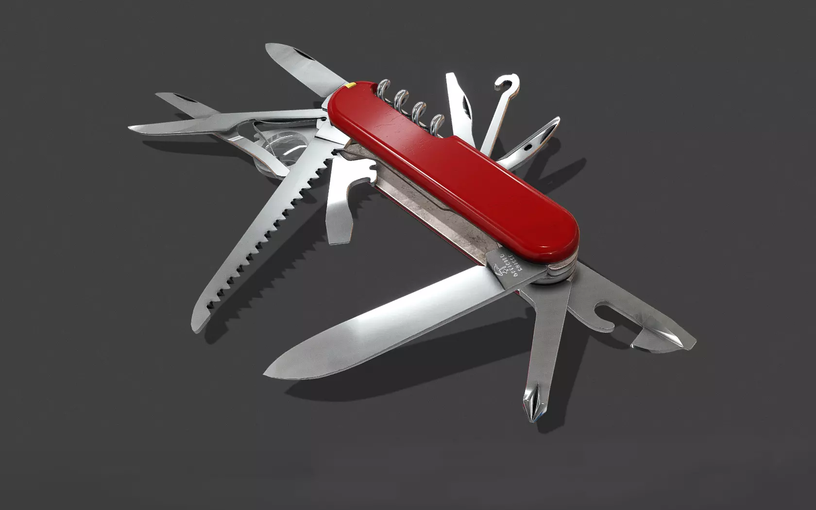 Victorinox multitool knife Low-poly 3D model_0