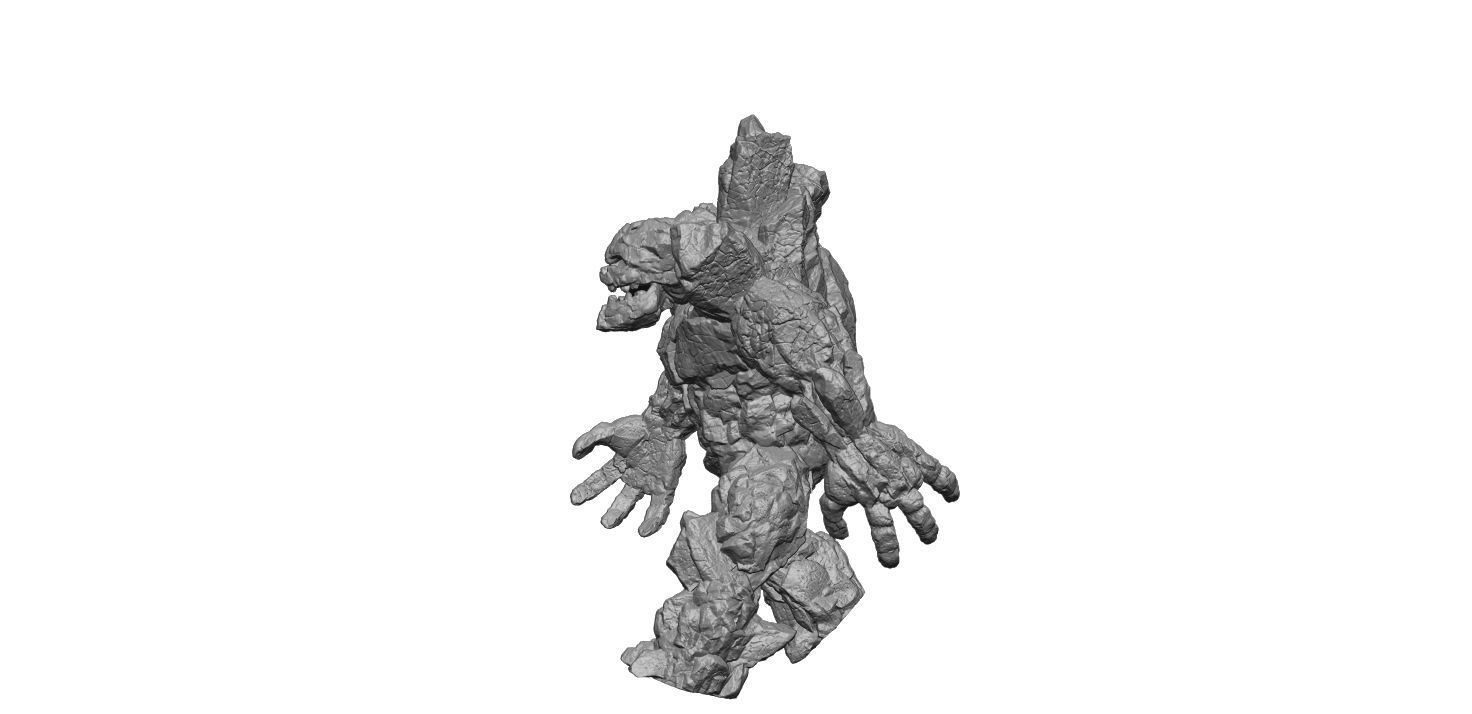Stone Golem  walk 3D print model_2