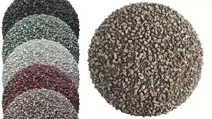 PBR Gravel 01 - 4k - PNG - Seamless - SBSAR