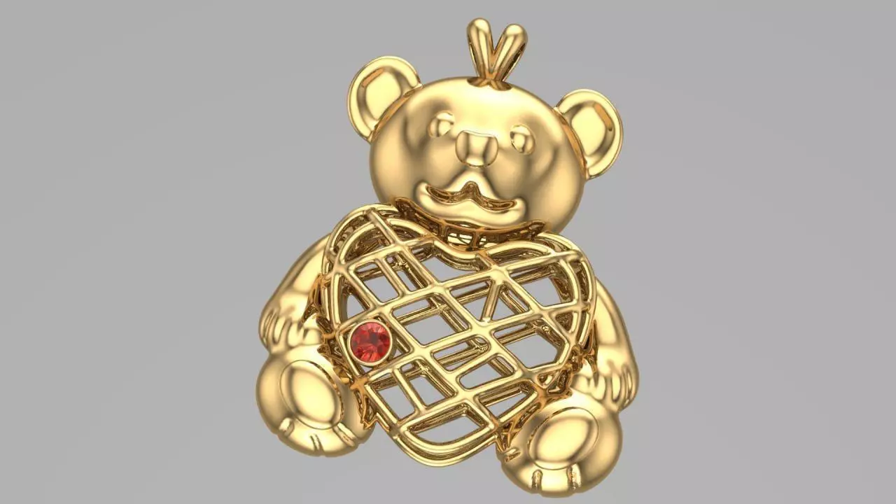 teddy bear 3D print model_0