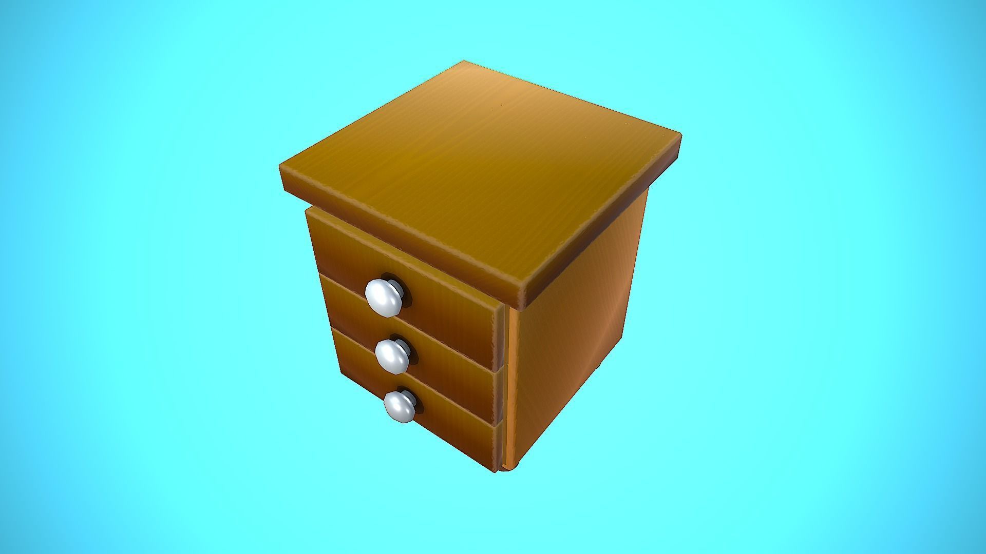 BEDSIDE TABLE FURNITURE CARTOON STYLIZED Low-poly 3D model_13