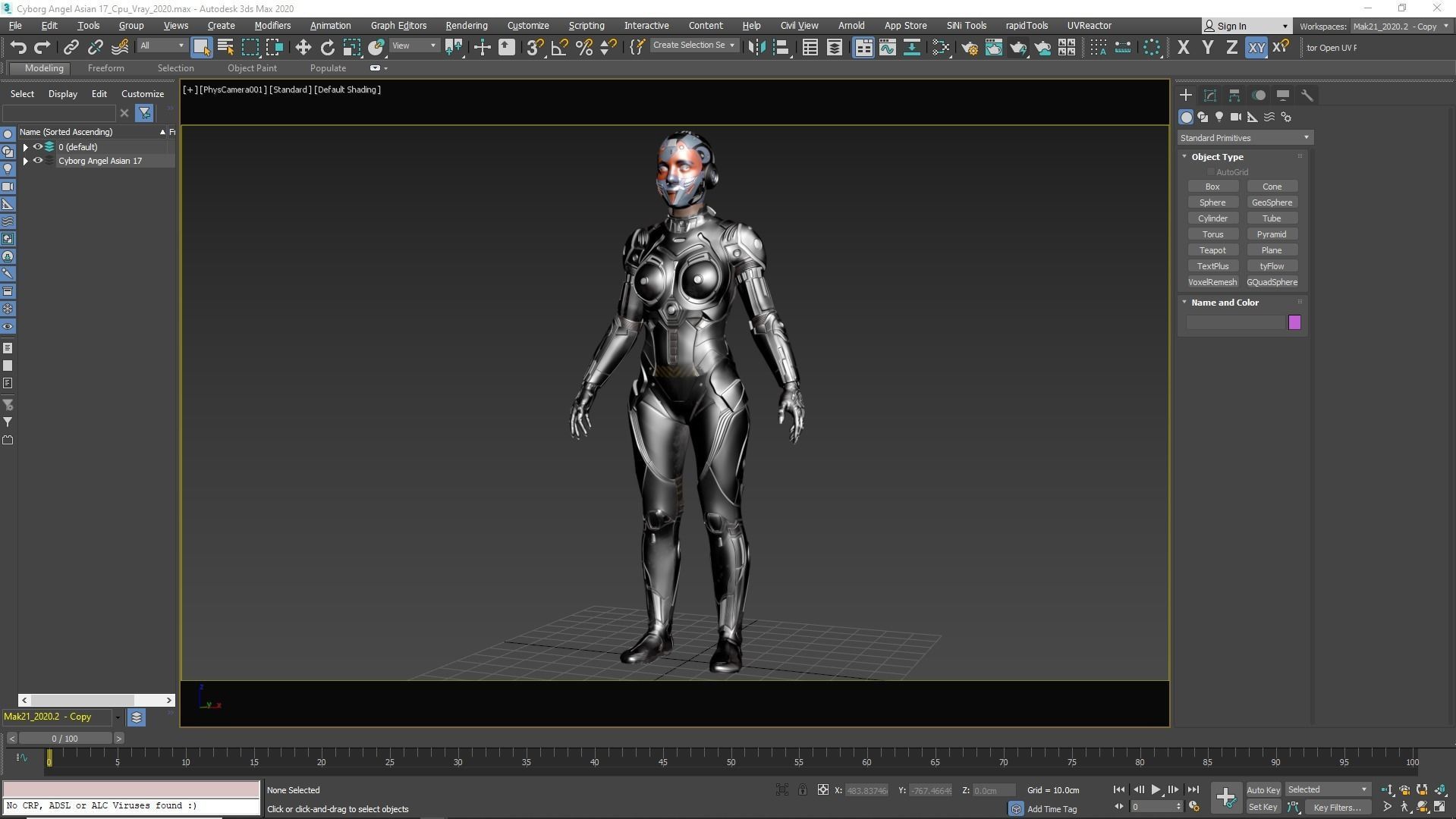 Cyborg Angel Asian 17 and 18 3D model_38