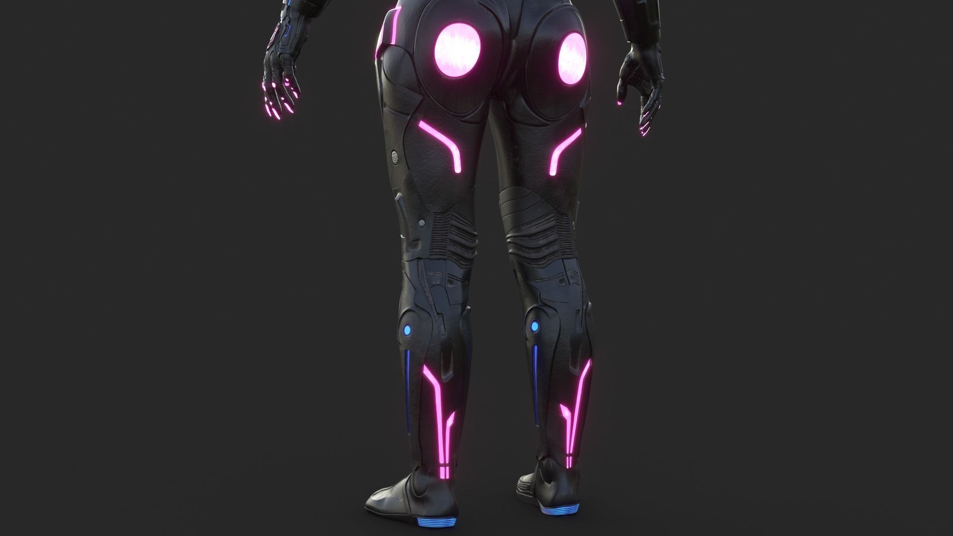 Cyborg Angel Asian 17 and 18 3D model_20