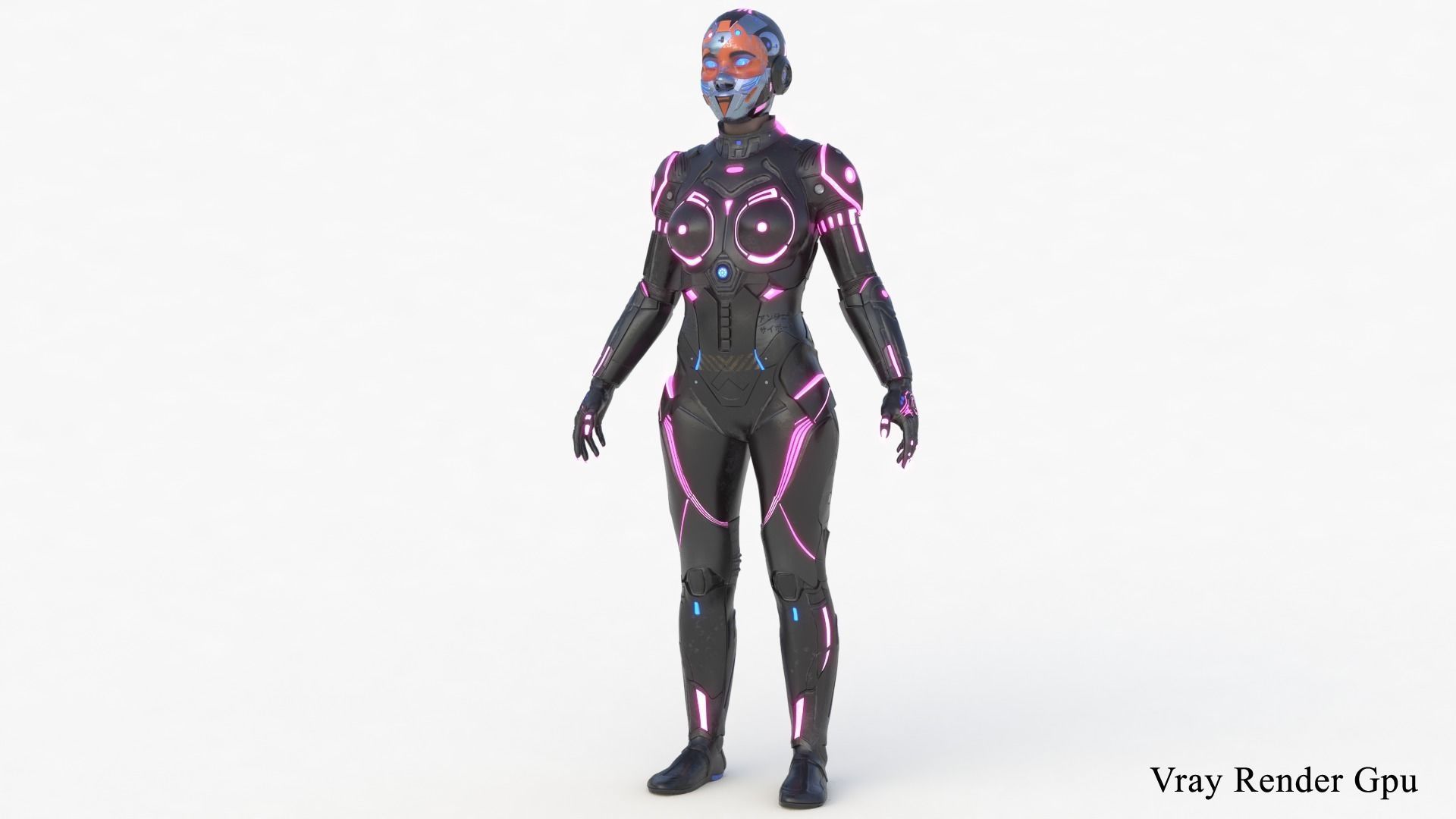 Cyborg Angel Asian 17 and 18 3D model_37