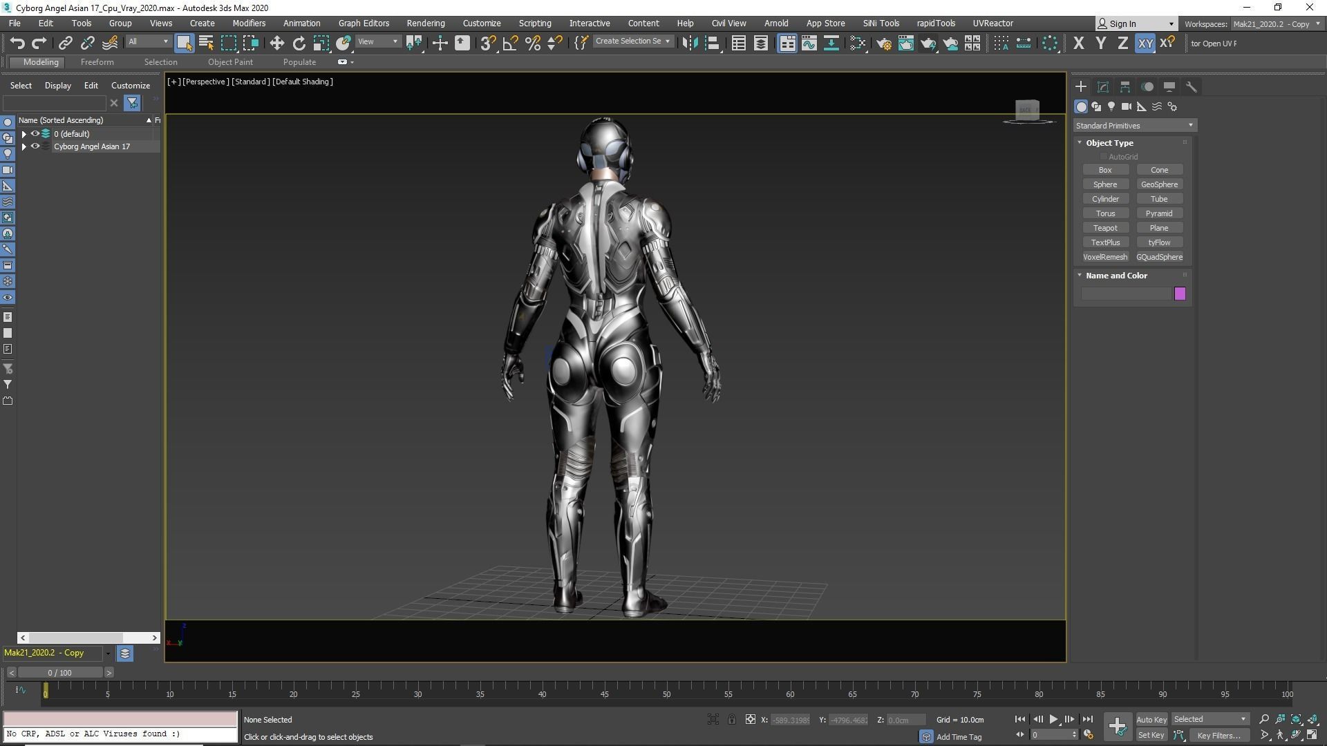 Cyborg Angel Asian 17 and 18 3D model_36