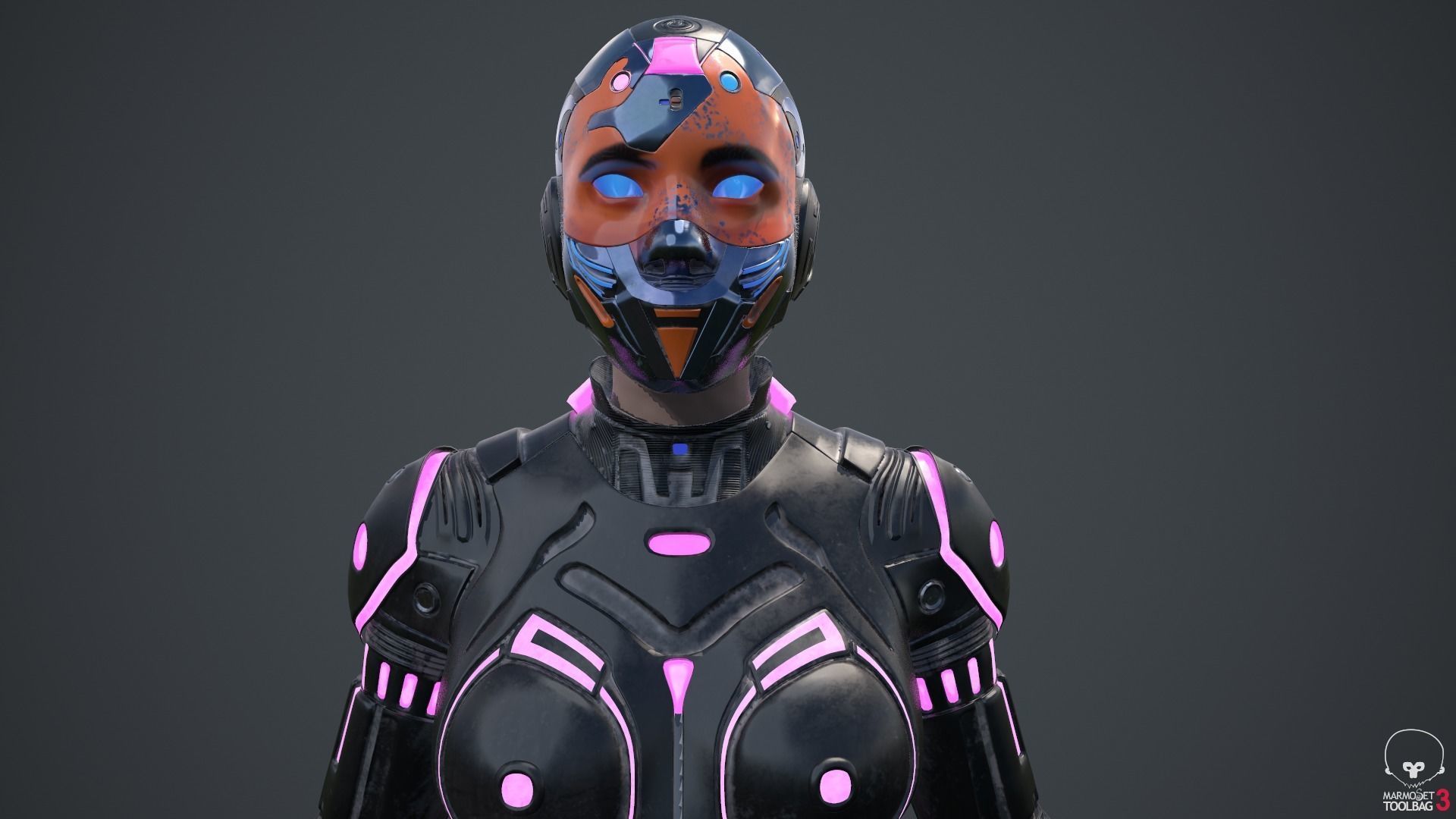 Cyborg Angel Asian 17 and 18 3D model_70