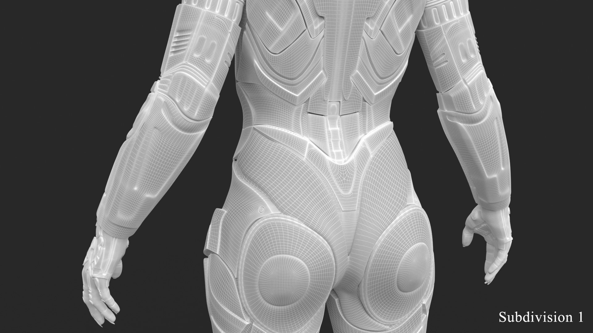 Cyborg Angel Asian 17 and 18 3D model_55