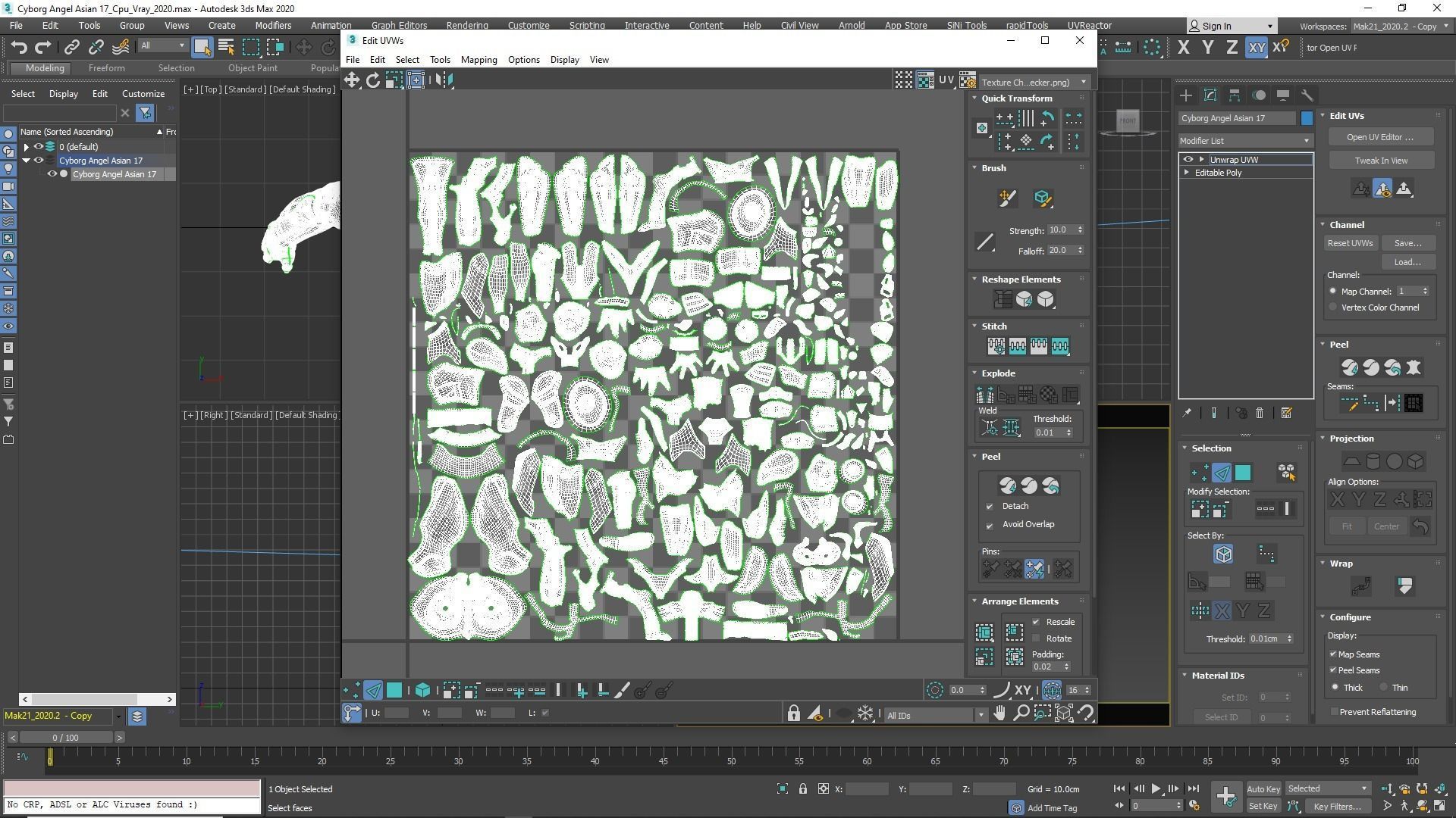 Cyborg Angel Asian 17 and 18 3D model_39