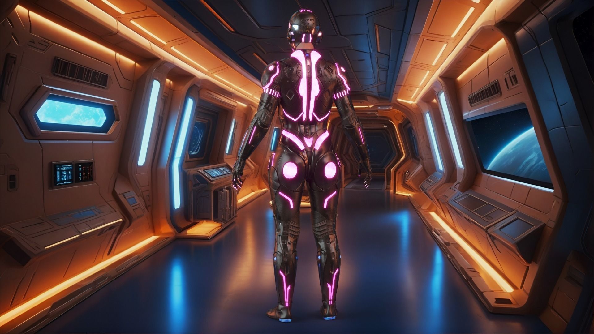 Cyborg Angel Asian 17 and 18 3D model_7