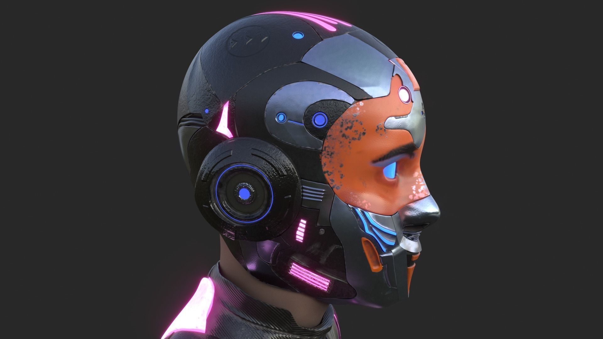 Cyborg Angel Asian 17 and 18 3D model_29