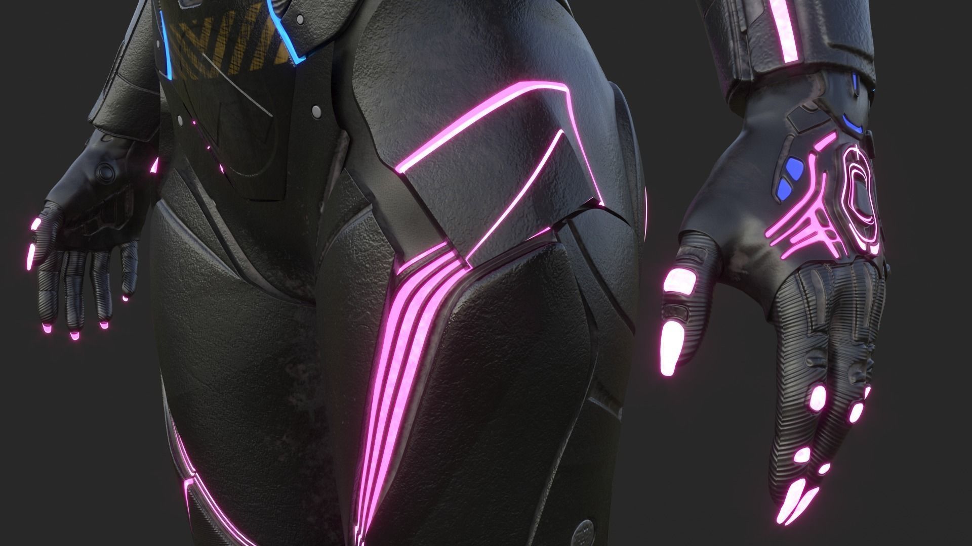 Cyborg Angel Asian 17 and 18 3D model_22