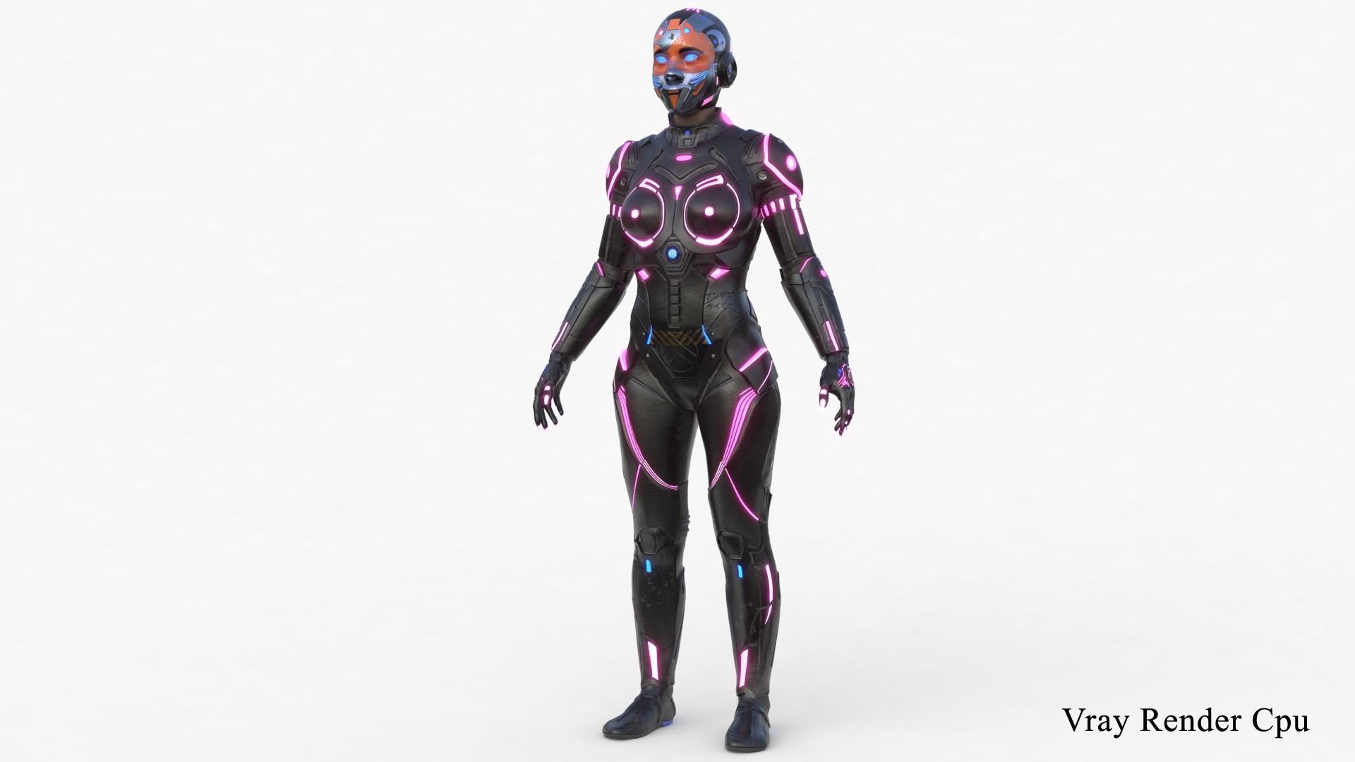 Cyborg Angel Asian 17 and 18 3D model_35