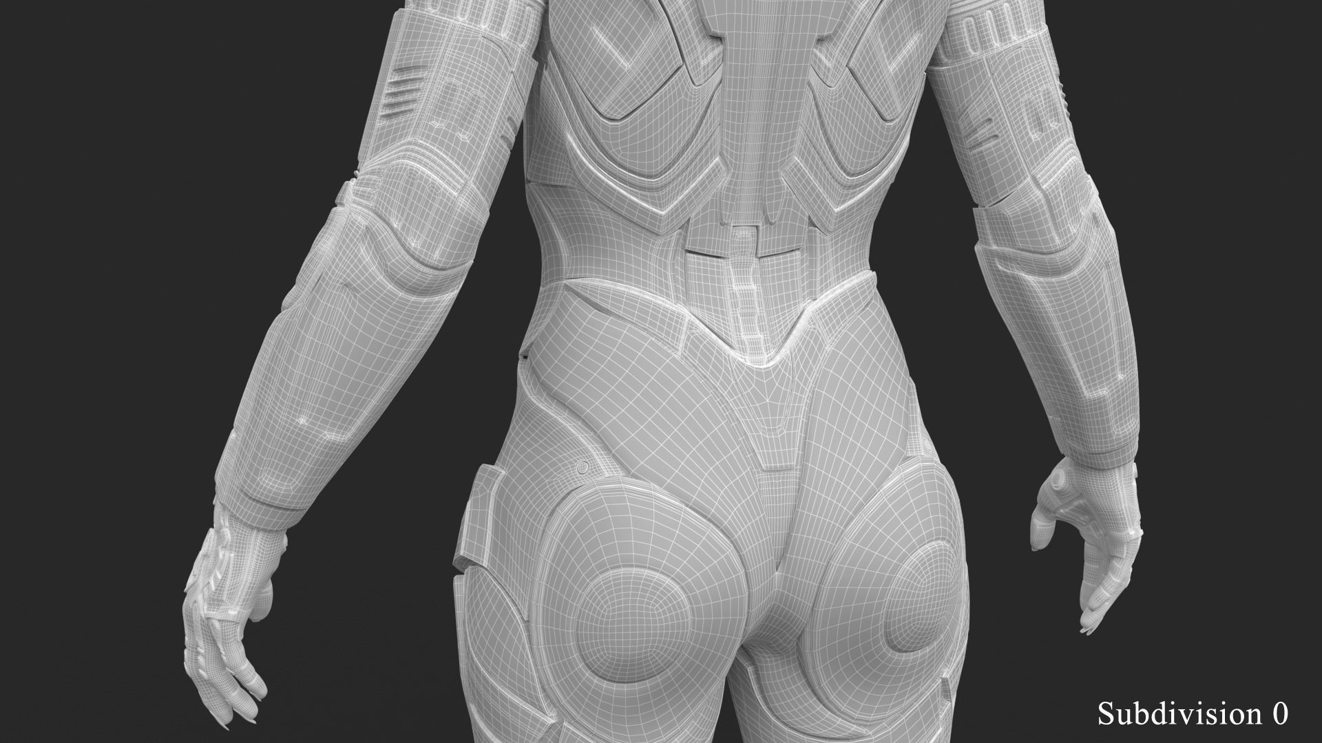 Cyborg Angel Asian 17 and 18 3D model_54