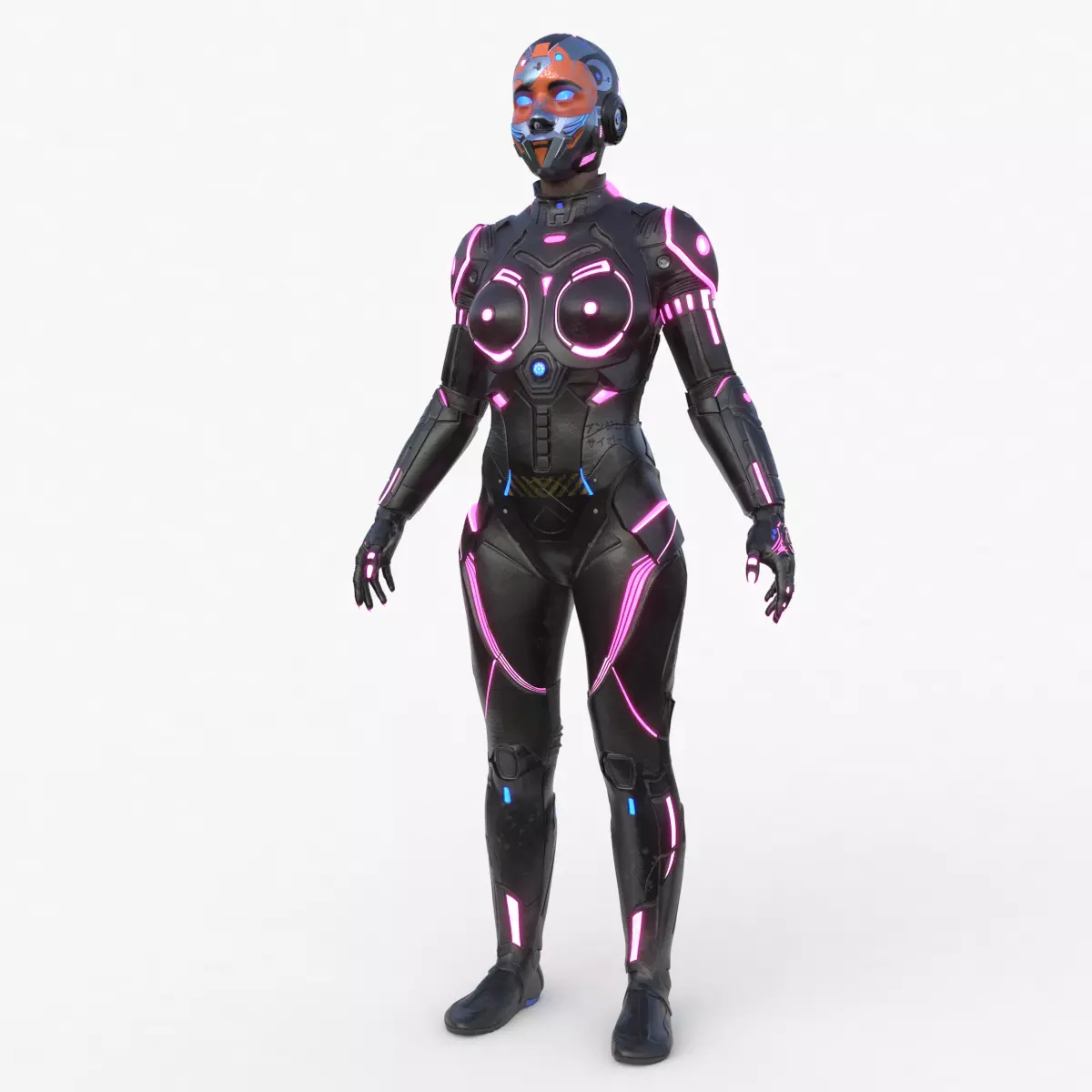 Cyborg Angel Asian 17 and 18 3D model_0