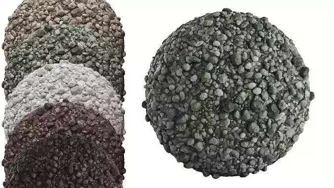 PBR Gravel 03 - 4k - PNG - Seamless - SBSAR