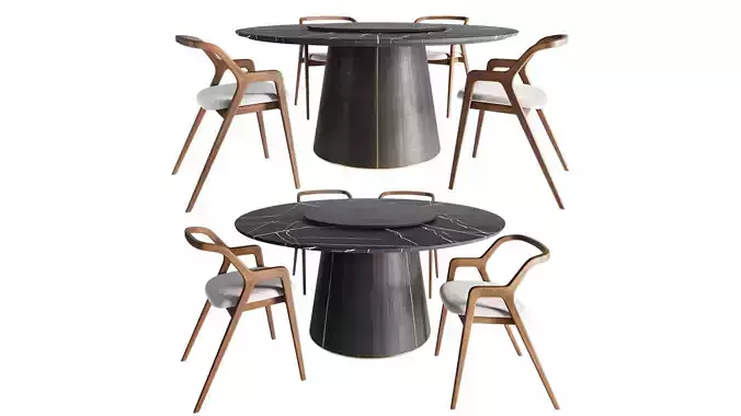 Laskasas Marilyn table table and Dale Italia in Breve chair