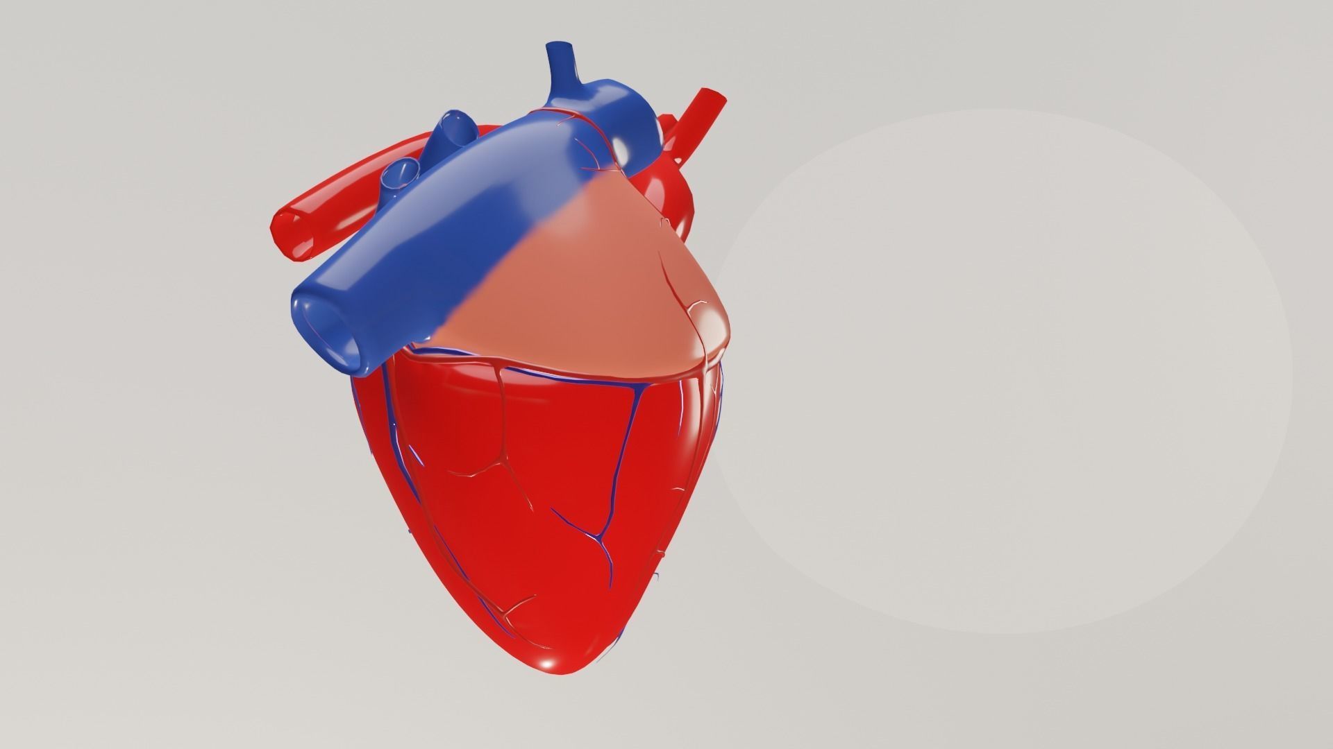 human heart Low-poly 3D model_2