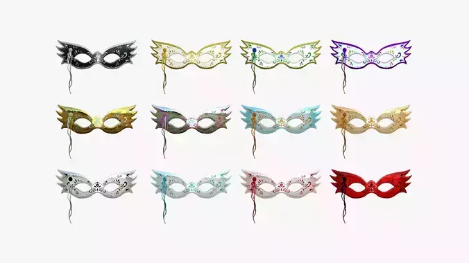 12 Carnival Mask B Collection - Costume Character Design 