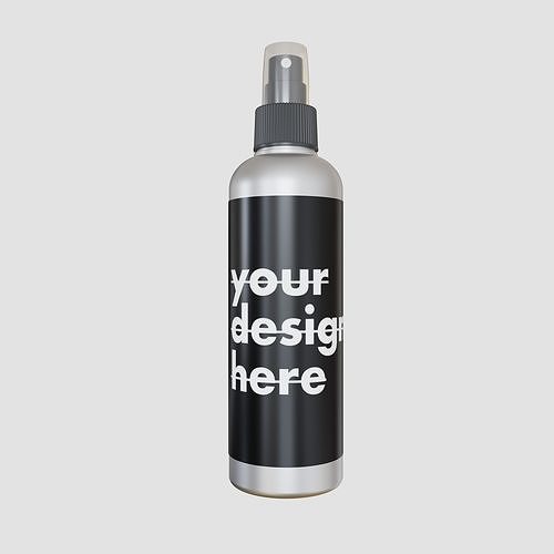 Spray Bottle with Label 3D model