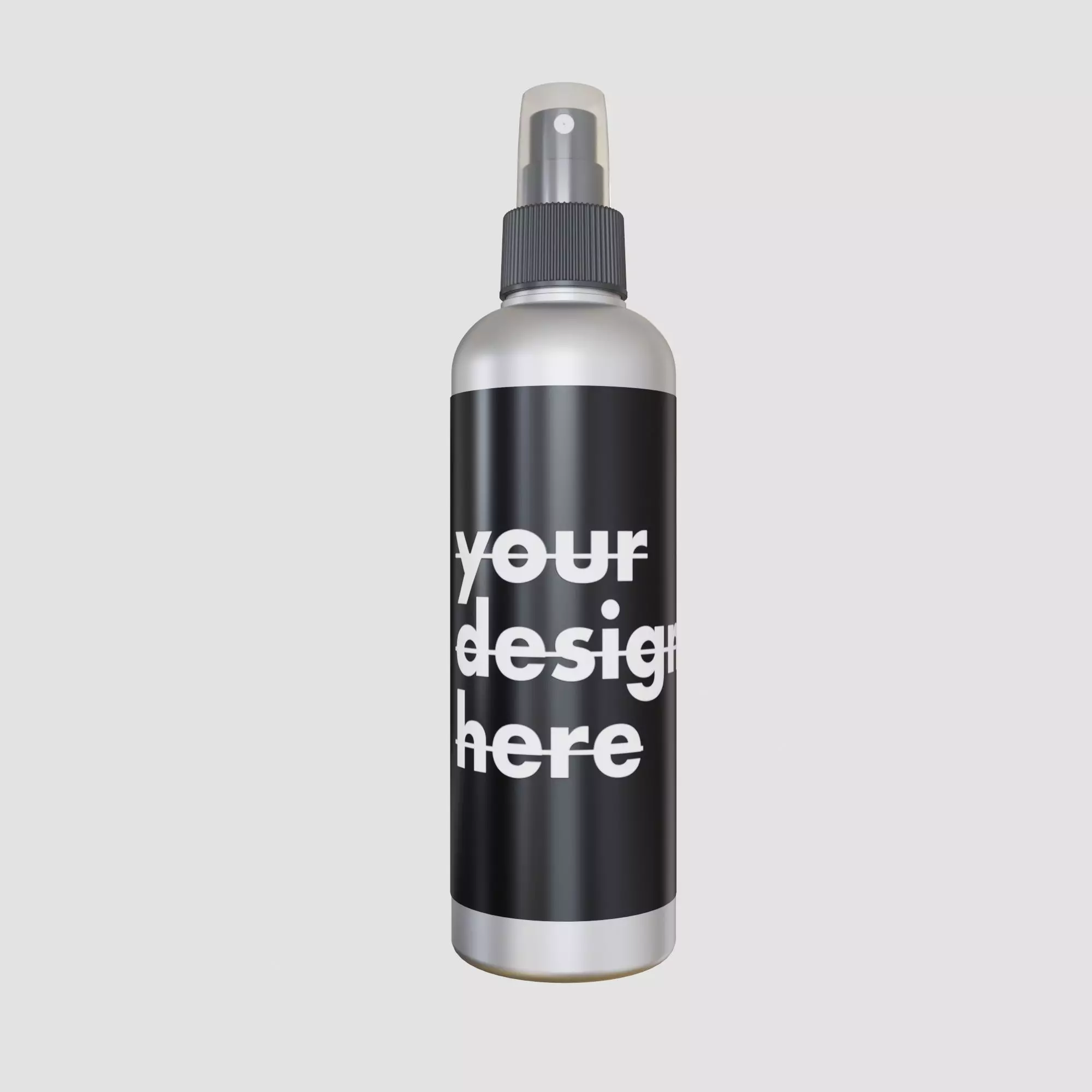 Spray Bottle with Label 3D model_0