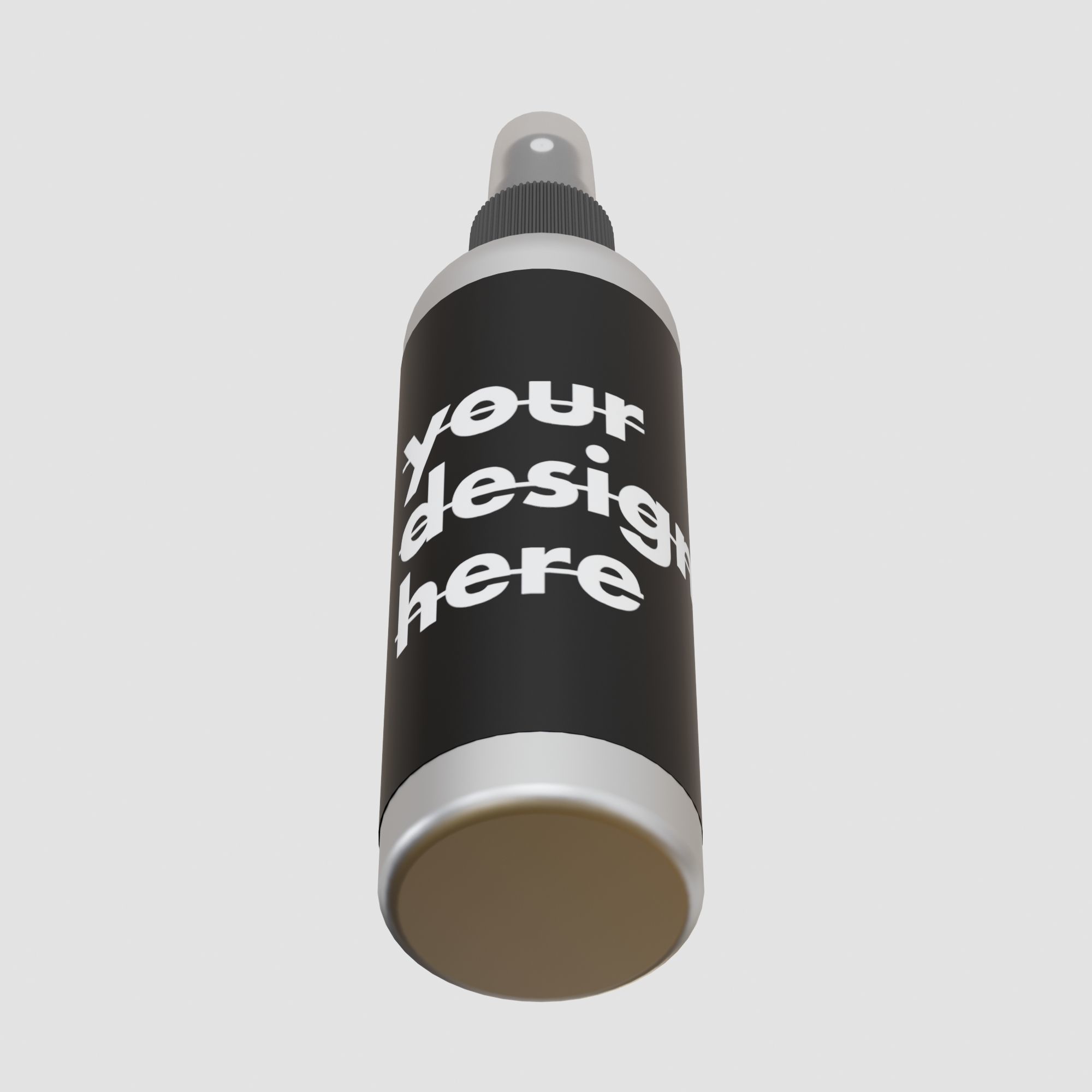 Spray Bottle with Label 3D model_8