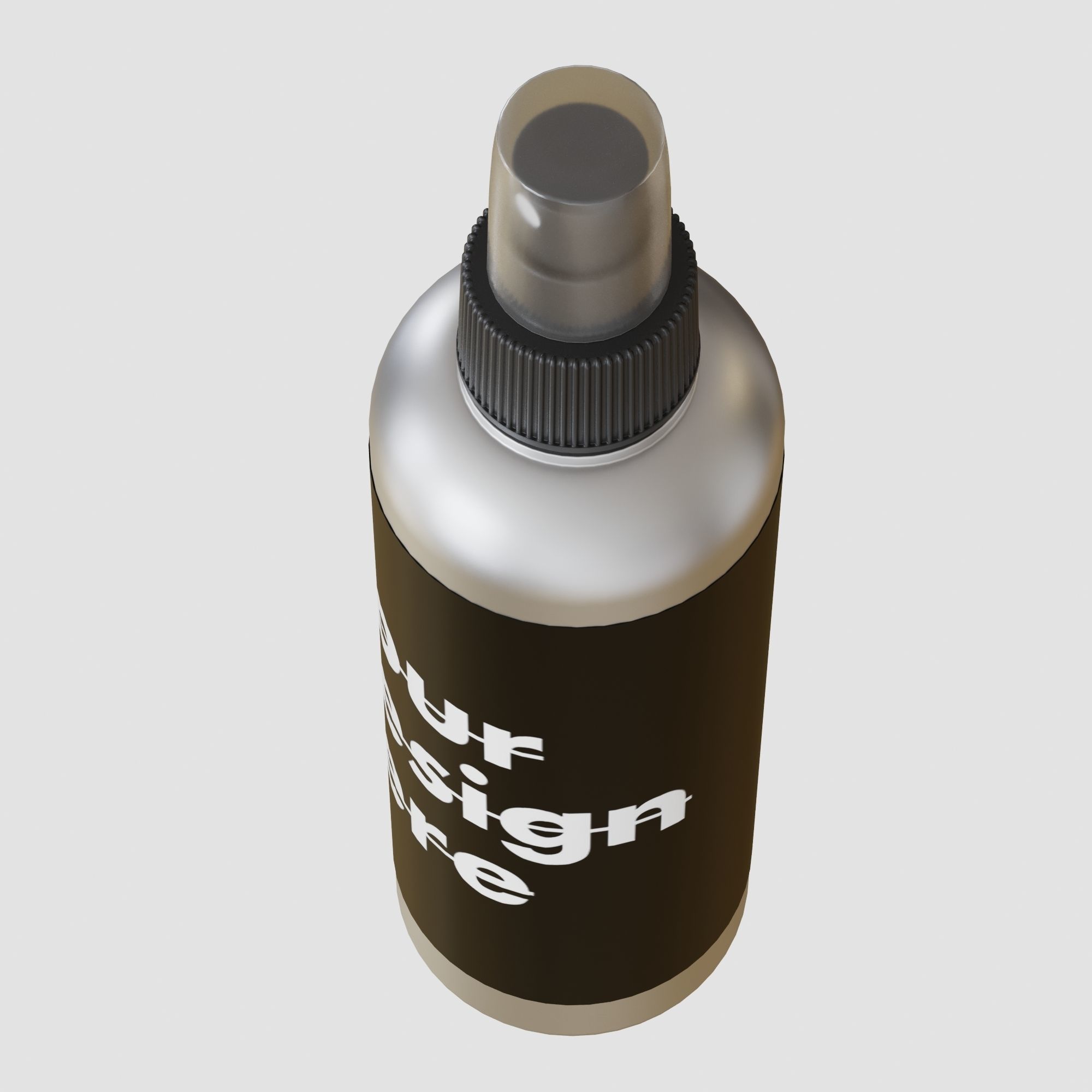 Spray Bottle with Label 3D model_4