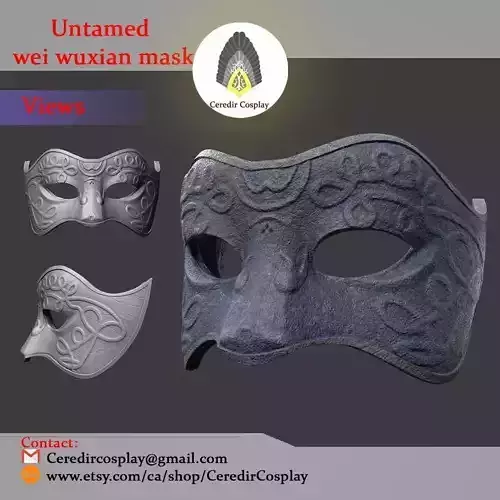 The Untamed Wei Wuxian Mask 3d digital file 3D print model
